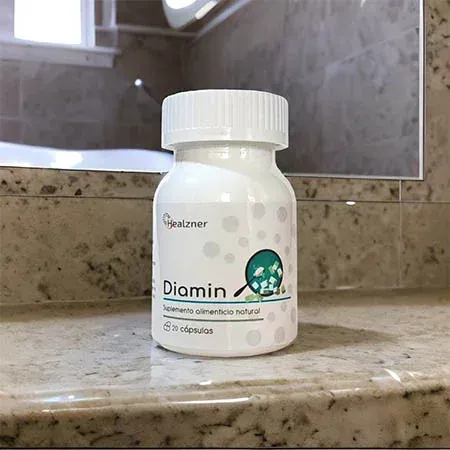 Frasco de Diamin de Healzner con 20 cápsulas