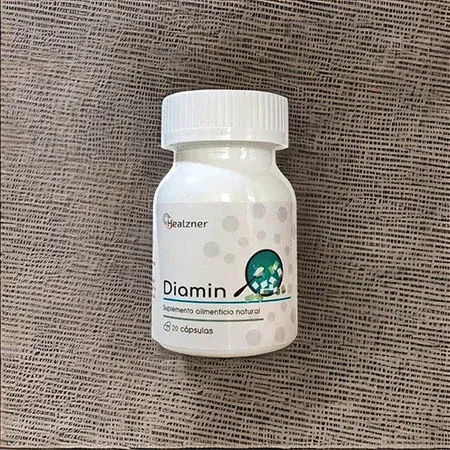 Frasco de Diamin de Healzner, suplemento alimenticio natural, 20 cápsulas
